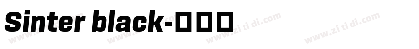 Sinter black字体转换 Sinter black字体转换